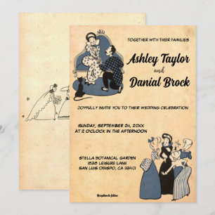 Invitation Vintage Rétro Rustique Romantique Chic les années 
