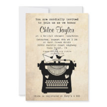 Invitation vintage romantique de Fête de la mariée
