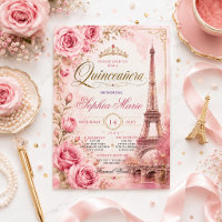Vintage Roses Roses Tour Eiffel Quinceañera 