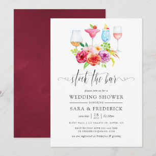 Invitation Vintage Rustic Charm Stock du bar