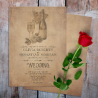 Vintage Rustique vieux parchemin Mariage victorien