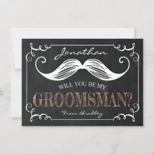 Invitation Vintage Soyez Mes Groomsmans   Groomsman