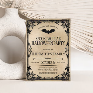 Invitation Vintage Spooktacular Adult Halloween Party