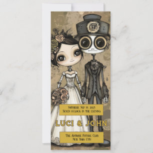 Invitation Vintage Steampunk Mariage risqué invite