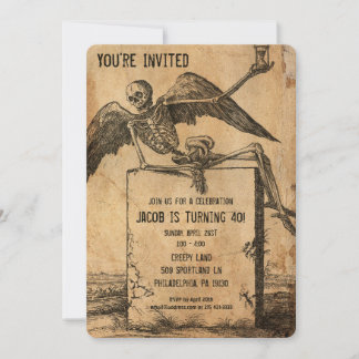 Invitation Vintage style victorien Parti Déplaisant personnal