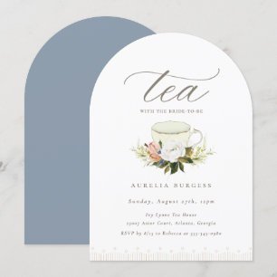 Invitation vintage Teacup Floral Tea Party