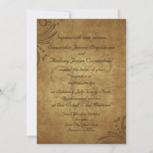 Invitation Vintage Teastain Teastain Mariage