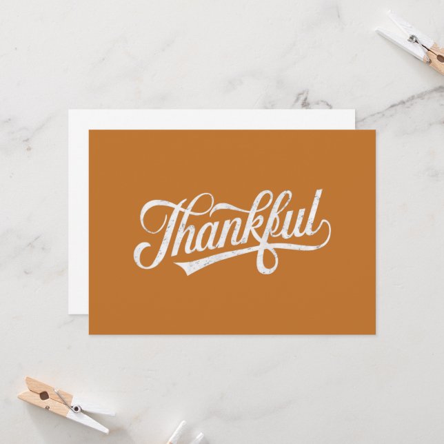 Invitation Vintage Thanksgiving Cadeau d'automne (Devant/Arrière en situation)
