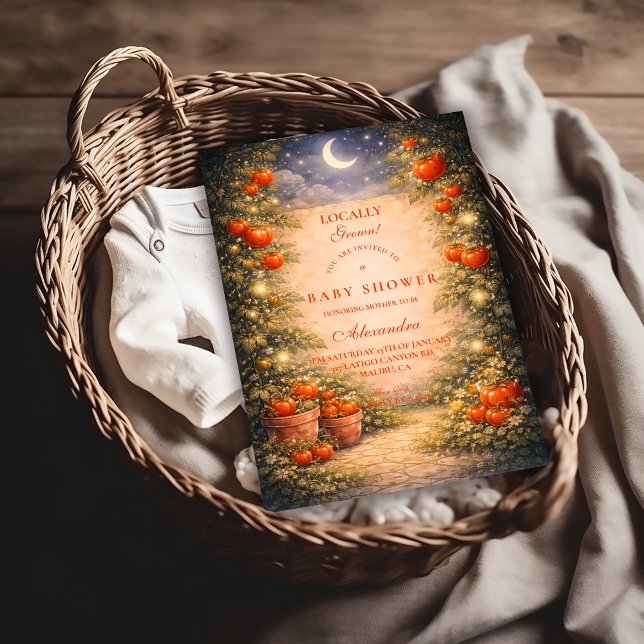 Invitation Vintage Tomato Garden Baby Shower (Créateur téléchargé)