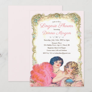 Invitation vintage Victorian Lingerie Douche