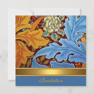 Invitation Vintage Victorienne Florale William Mor