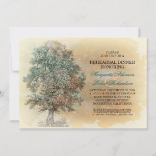 Invitation vintage vieux arbre de la répétition rustique invi