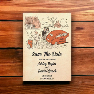 Invitation Vintage Vieux les années 50 Comic Retro Mariage En