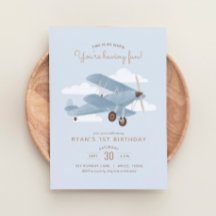 Vintage voyage Avion Boy Anniversaire