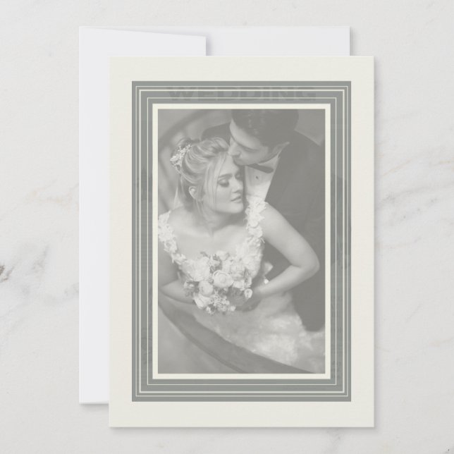 Invitation Vintage Wedding journal (Devant)