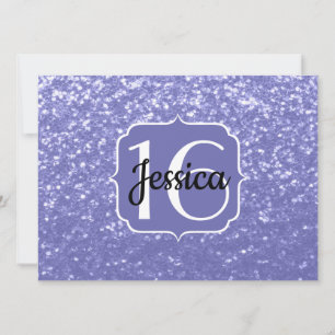Invitation Violet parties scintillant étincelante Sweet 16 Mo
