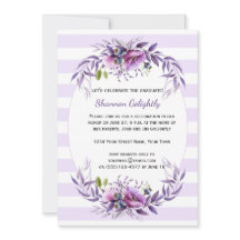 Violet rose violet Fleurs pourpres Stripes Grad Pa