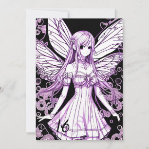 Invitation Violet Violet Anime Princesse Sweet 16 Anniversair