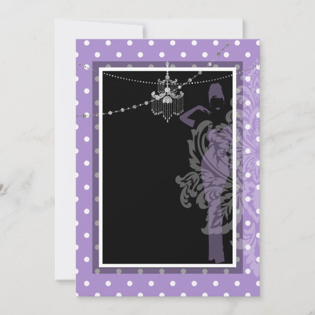 Invitation violette et noire (Devant)