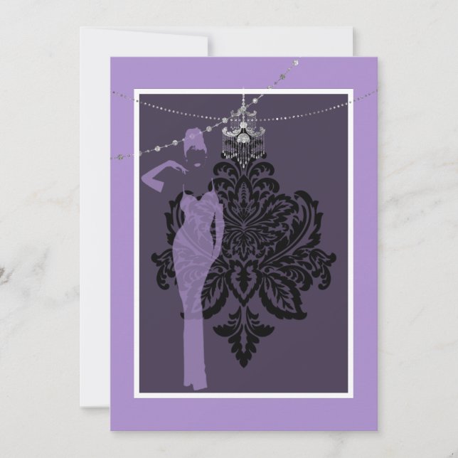 Invitation violette et noire (Devant)