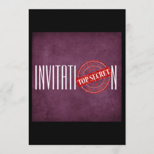 Invitation violette personnalisée Top Secret