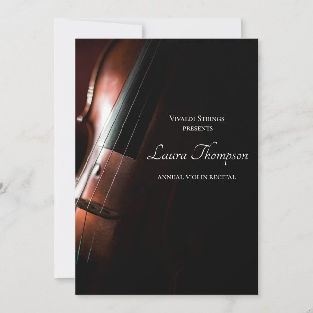 Invitation Violon Strings Music Concert Considérant  (Devant)