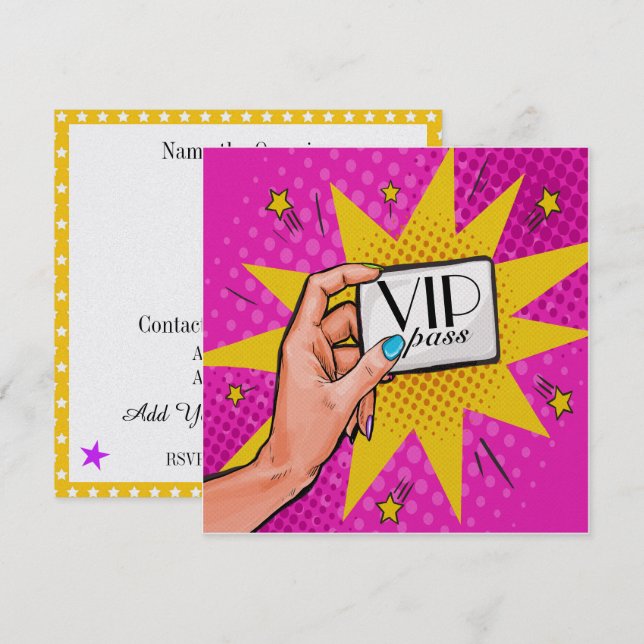 Invitation VIP Art Pop (Devant / Derrière)