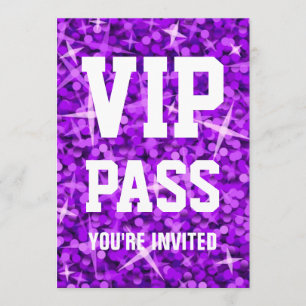 Invitation 'VIP PASS' de Glitz Purple