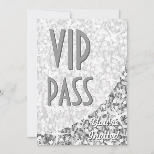 Invitation "VIP Pass" de la courbe "Silver" de Gli (Devant)