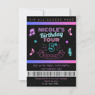 Invitation VIP pour une fête d'anniversaire Tourné