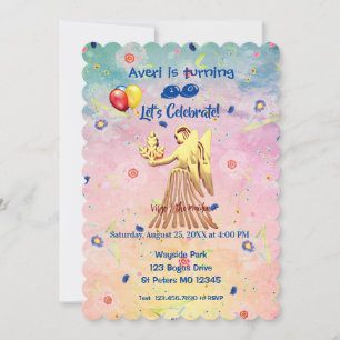 Invitation Virgo (23 août - 22 septembre) Anniversaire