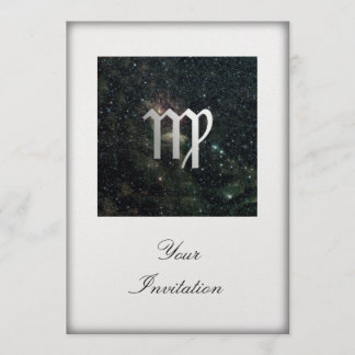 Invitation Virgo Zodiac Star Sign In Universe Party Événement