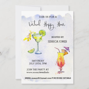 Invitation Virtual Happy Hour Cocktail Quarantine