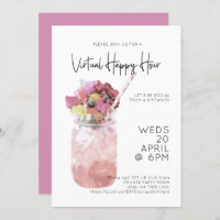 Virtual Happy Hour Party rose vif