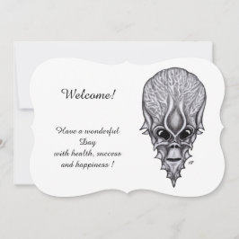 Invitation Visage Alien, Ajouter votre texte