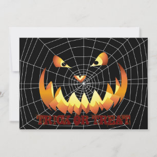 Invitation Visage de citrouille 4 pour Halloween