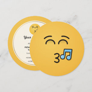 Invitation Visage sifflant avec yeux souriants