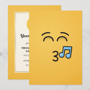 Invitation Visage sifflant avec yeux souriants