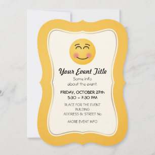 Invitation Visage souriant aux yeux souriants