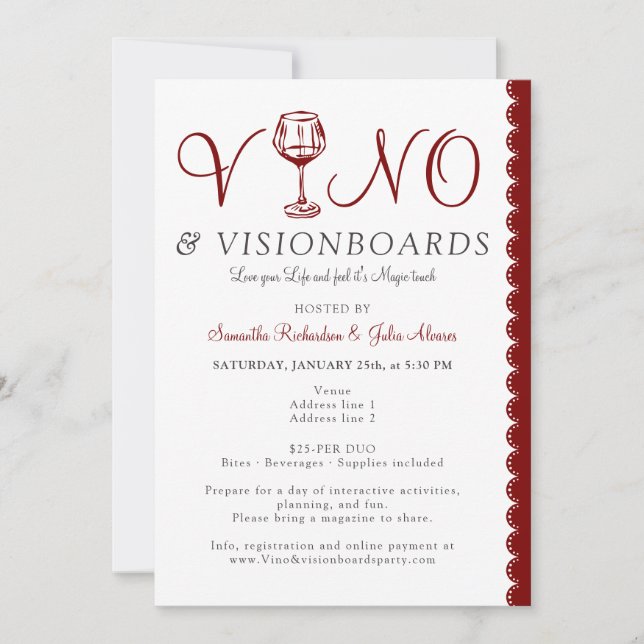 Invitation Vision Board Sorority Women Networking Party (Devant)