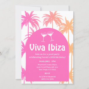 Invitation Viva Ibiza fête d'été