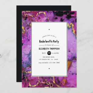 Invitation Vivid Ink Splash Bachelorette Party
