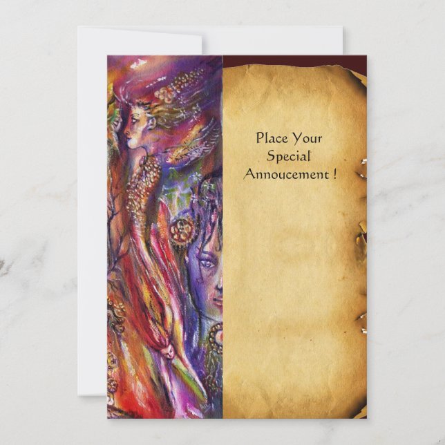 Invitation VIVIEN ET MERLIN Imaginaire Parchment (Devant)