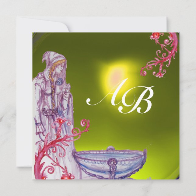 Invitation VIVIEN MONOGRAM jaune topaz (Devant)