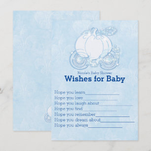 Invitation Vœux de Carrosse de Cendrillon pour Jeu de Baby Sh