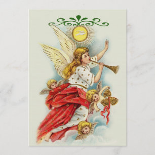 Invitation voeux de Noël anges fête de vacances