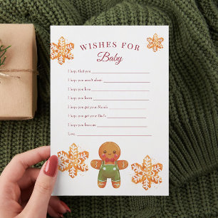 Invitation Vœux de Noël au pain d'épice pour bébé