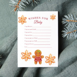Invitation Vœux de Noël au pain d'épice pour l'activité bébé