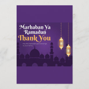 Invitation Vœux élégants de Ramadan - Or Ramadan Kareem