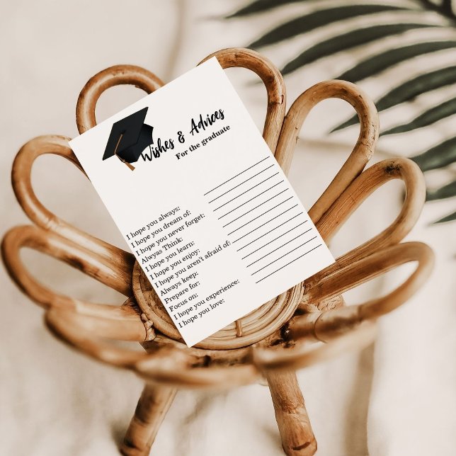 Invitation Voeux et conseils pour le jeu de graduation (Créateur téléchargé)